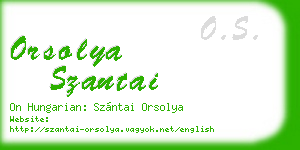 orsolya szantai business card