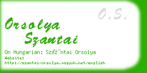 orsolya szantai business card